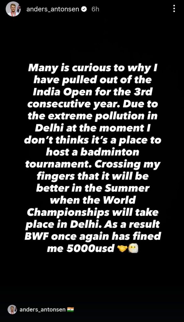 India Open Badminton Ander Antonsen