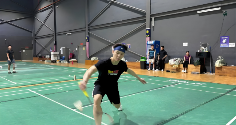 Thomas Cup 2026 Schedule context featuring Lee Zii Jia training for the upcoming Group B ties.