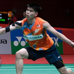 Thomas Cup Campaign 2026 lead singles player Leong Jun Hao in action on the court.