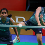 Thinaah M- Ong Xin Yee of badminton Malaysia in action during Uber Cup 2026 Group B match against Turkey