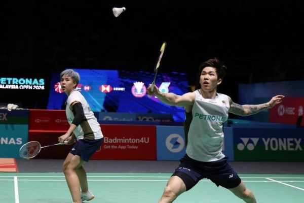 Tang Jie Ee Wei demonstrating intensity in their opening round match at BAC 2026.