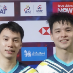 Thailand Open Upset featuring newly formed pair Wei Jie and Ee Yi posing in Bangkok.