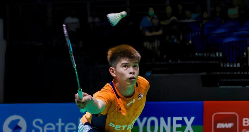 National Squad Discipline featuring Leong Jun Hao in action during a tournament match.