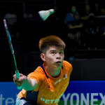 National Squad Discipline featuring Leong Jun Hao in action during a tournament match.