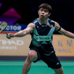 Malaysia Men Singles star Leong Jun Hao lunges for a return in 2026.