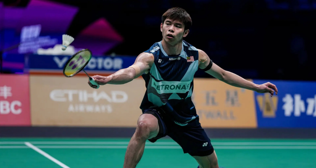 Malaysia Men Singles star Leong Jun Hao lunges for a return in 2026.