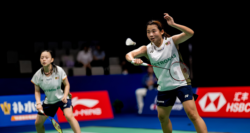 Elite Malaysian Shuttlers Carmen Ting and Ong Xin Yee competing at the 2026 World Tour.