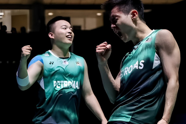 BWF Olympic Cycle Strategy featuring the passionate celebration of Aaron Chia and Soh Wooi Yik.