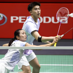 Mixed Doubles Breakthrough featuring Hoo Pang Ron and Lai Pei Jing during an intense match.