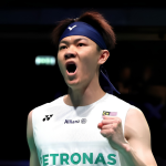 US Open campaign featuring Lee Zii Jia celebrating a winning start in Fullerton.
