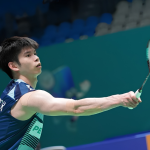 BWF World Tour Training featuring Leong Jun Hao practicing his backhand technique.