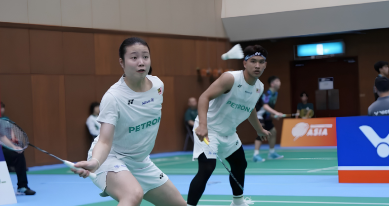 Asian Junior Championship Defeat context showing mixed doubles pair Low Zi Yu and Ahmad Redzuan.