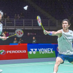Ee Wei Worlds Withdrawal showing Chen Tang Jie and Toh Ee Wei competing together before her injury.