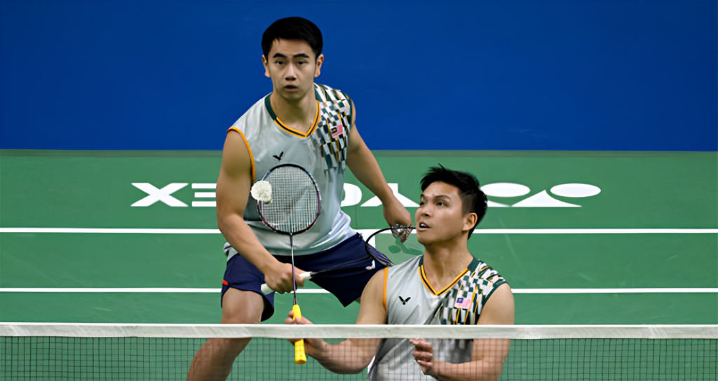 Malaysia's Japan Open debut context showing doubles pair Goh Sze Fei and Nur Izzuddin Rumsani on court.