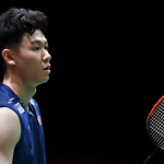 Zii Jia Struggles context featuring Lee Zii Jia on court with his racket and shuttlecock.