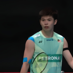 Japan Open campaign featuring Leong Jun Hao in national colors.