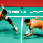 Japan Open preparation featuring Wan Arif and Yap Roy King in action during a doubles match.