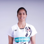 K. Letshanaa professional badminton profile image showing the Malaysian singles player smiling