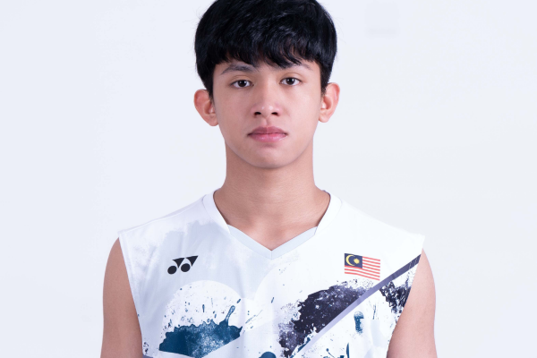 Muhammad Faiq Haziq Masawi professional badminton profile image showing the Malaysian Men's Double player smiling