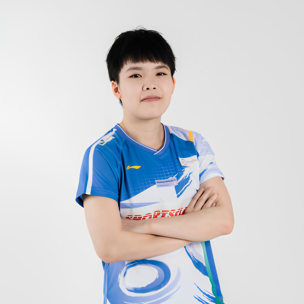 Goh Jin Wei professional badminton profile image showing the Malaysian singles player smiling